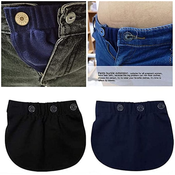 (2 stk) Graviditetsbukser Midjeforlenger Graviditetsbukser Utvider Stretchbukser Midje Justerbare Bukser Utvider Jeans Graviditetsbukser - Perfekt