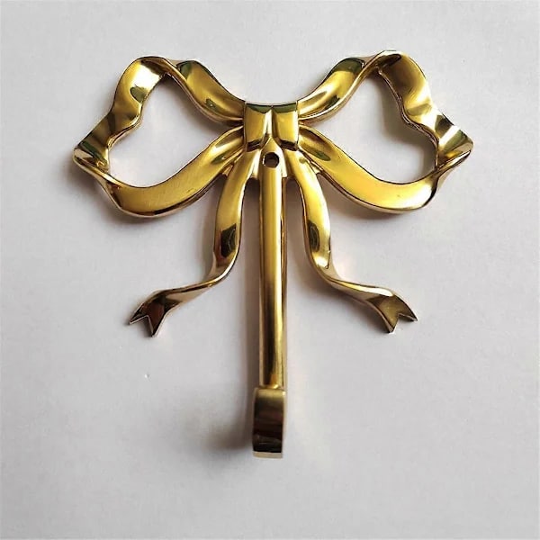 Bow Hook Simple Hanger Gold Clothes Hooks Bow-shaped Wall Hook Wall-mounted Clothes Hook Bathroom Wall Hook, B