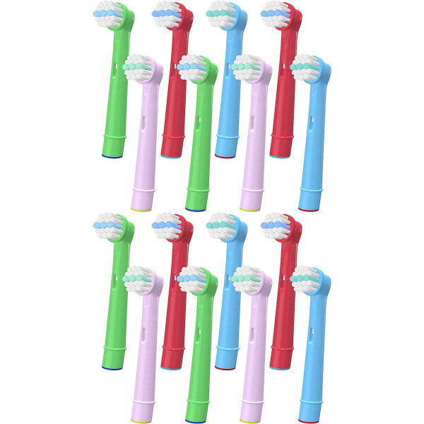 16 st barntandborsthuvuden kompatibla för Oral B, elektriska tandborsthuvuden för barn kompatibel med Braun ersättningshuvuden. szq