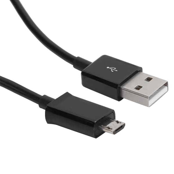 2 st 1 m telefonladdningskabel Micro USB snabbladdningskabel PVC-datakabel för Android Svart_tfrf