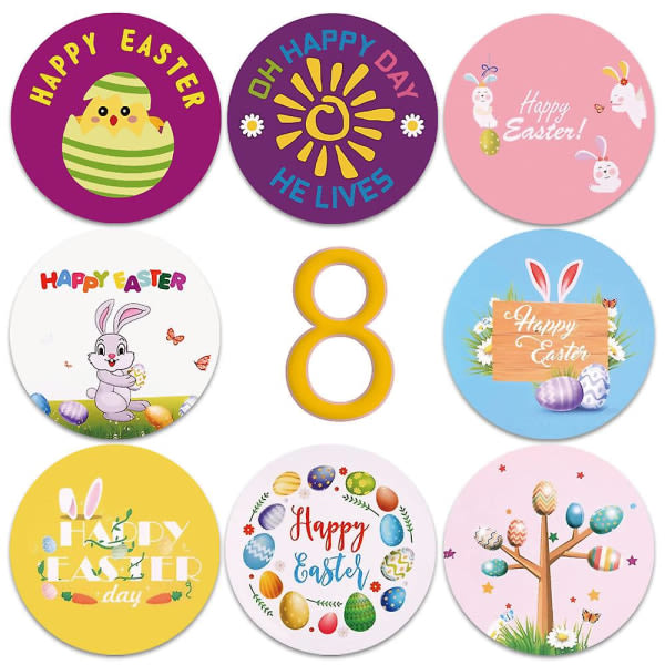 CDQ Påsklistermærke Bunny Stickers Festartikler Selvhæftende dekorative klistermærker