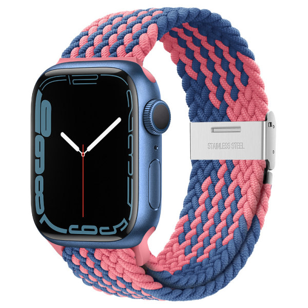Lämplig for apple watch band Z-mønster blå-rosa #42/44/45mm