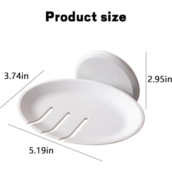 1 Soap Dish, Self-Draining Soap Holder, No Drilling Required, with Drainage, Suitable for Bathroom and Kitchen, Wall Mounted.