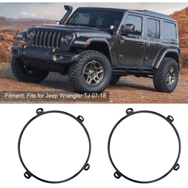 2 kpl 7 tuuman ajovalon kiinnikkeen rengasvalon pidike sopii Jeep Wrangler TJ 07-17