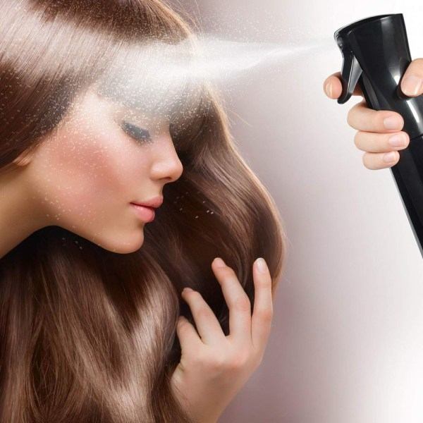 Hiussuihkepullo, hienosuihkupullo, 200 ml Salon-suihke Hiukset Musta