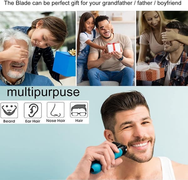 10B Erstatningsbarberhode, Folie i Rustfritt Stål og Løft-Opp Klippesystem for Braun Series 1, 1000 og 2000 Barbermaskiner