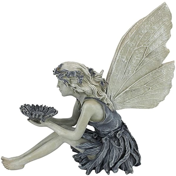 CDQ Trädgårdsdekor Trädgårdsprydnad Sittande Magical Fairy, Sittande alver