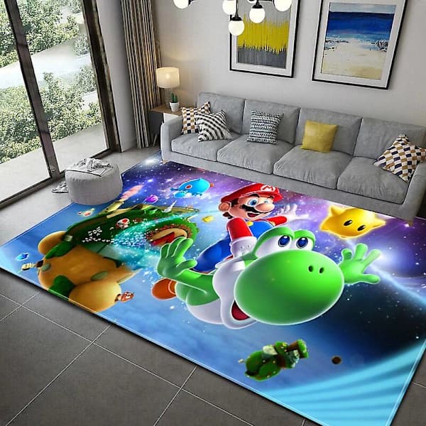 3D Tecknad Super Mario Tryckt Vardagsrum Sovrum Matta Krypmatta Golvmatta 3 3 80X120cm_tfrf