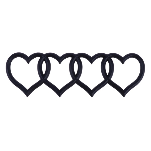 CDQ Love Heart Logo Bakre Trunk Tail Etikett Bildekal sort
