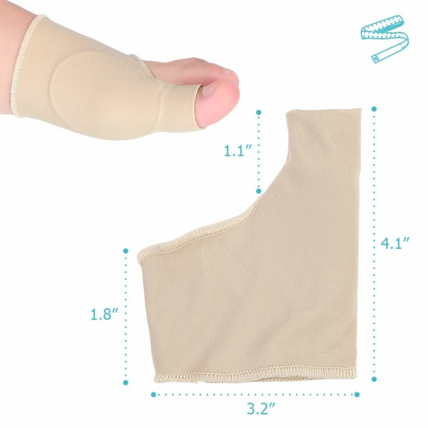 Hallux valgus ortos, stortåbeskytter og separator, tåkorrigerer til hallux valgus, hammertå, knyst, smertelindring - 1 par