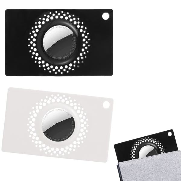 2 kpl (svart+vit) AirTag skyddsskydd för kreditkort för