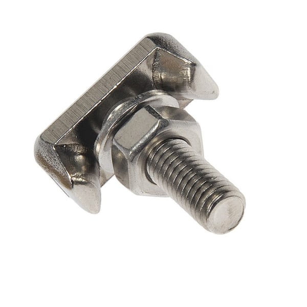 2-pakning 19116852 rustfritt stål bilbatteriterminal T-bolt batterikabelstrammer M6 boltbytte Slitstark SQBB