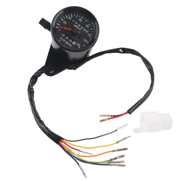 LED-baggrundsbelysning 12 V motorcykel dobbelt triptæller speedometer målersæt Cafe Racer