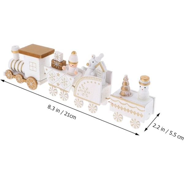 Julträtågleksak Miniatyrsnögubbefigur Ren dekorativ (vit) Hvit
