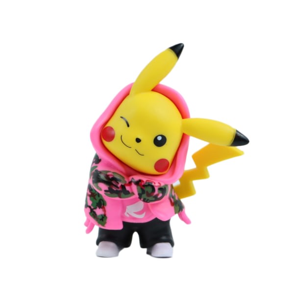 Pikachu hantverk Chaopai kamouflage Bikachu rosa