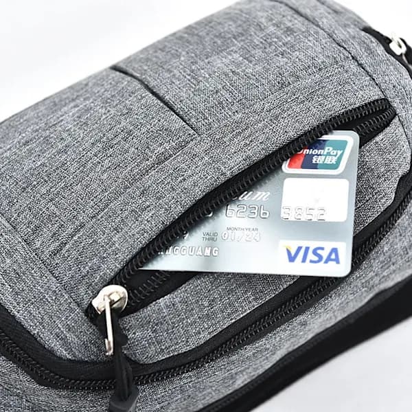 Smooth Comfortable Waist Bag Mobile Phone Bag Shoulder Bag Light Grey light grey ljusgrå