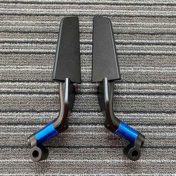 For Yamaha MT10 MT09 MT07 MT125 Motorcycle Rearview Mirror Adjustable Rotating Fixed Wind Wing Rearview Mirror-Perfet Blue_tfrf Blue