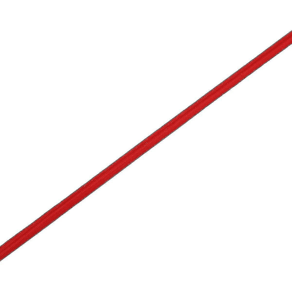 4 mm brett elastisk bånd, rund elastisk sladd Rød 10m