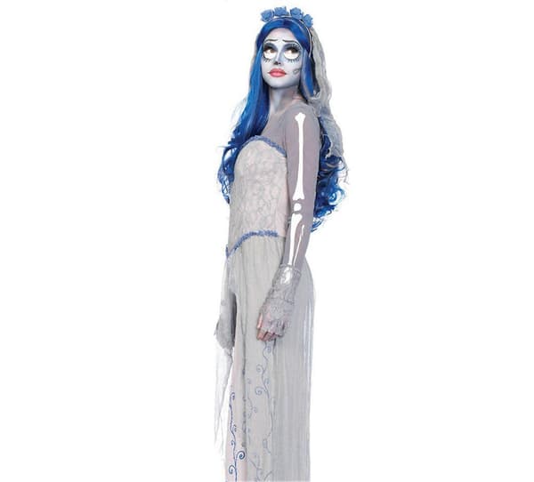Corpse Bride Bröllopsklänningsset Dam Halloween Karneval Party Cosplay Kostym_tfrf M