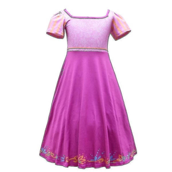Rapunzel-asu tytöille Juhla Kauniit lyhythihaiset prinsessamekot A