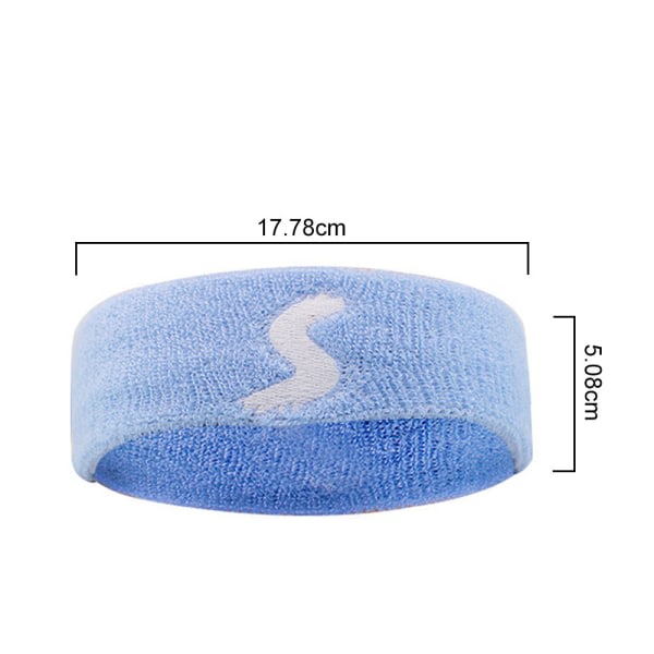 CDQ Svettband/pannband - Terry Cloth Athletic Basketball Head Sweat Blue