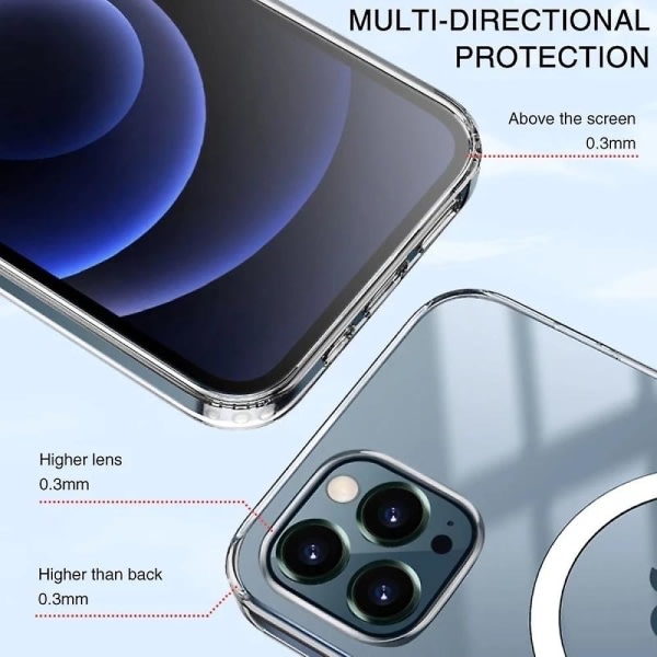 Magnetiskt trådlöst case som är kompatibelt with Iphone 11 12 13 Pro Max hårt cover