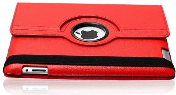 Rött bokfodral i konstläder för Apple iPad Air, iPad 5 9.7 (2017), iPad 6 9.7 (2018)