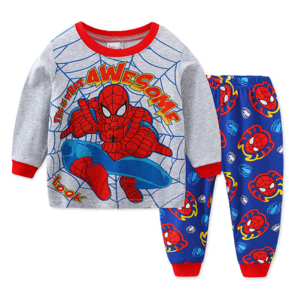 2 st set Spider-Man Pyjamas Barn Super Soft T-Shirt Byxor A 110CM