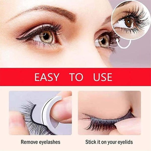 Återanvändbara självhäftande ögonfransar - inget lim eller eyeliner behövs, Falska