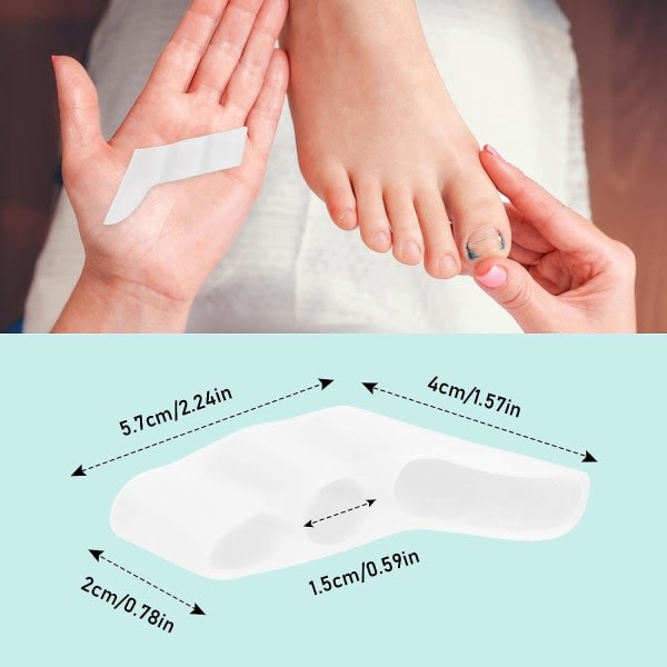 Tåavskiljare i bitar, små tåskydd, Soft Gel Toe Correctors, Trehåls tåseparator för Superpo Toes