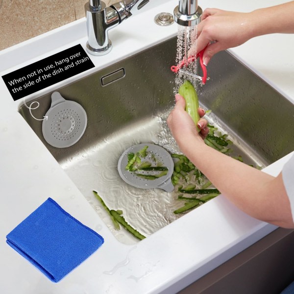 Håndfett til badet - Avloppsbeskyttelse for badkar - Hårproppar i plast for dusjavlopp - Silikonhårfångare dusjavlopp med sugkopper