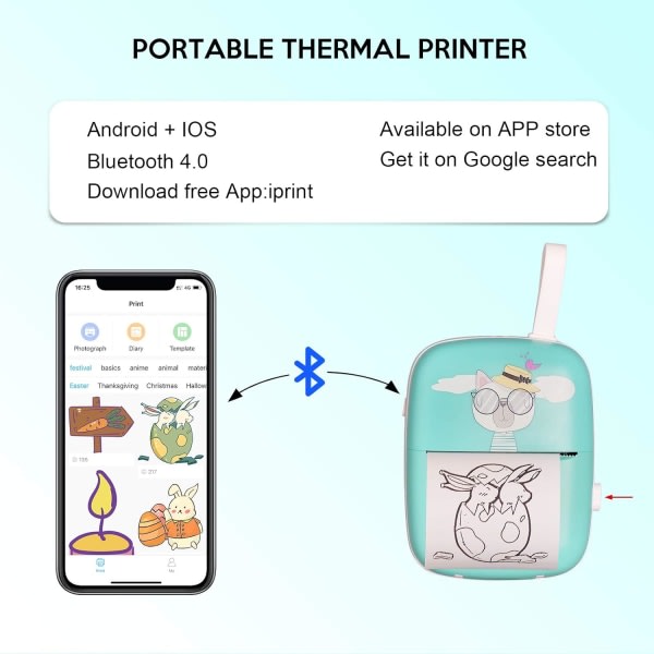 Pocket Printer Mini kannettava thermal