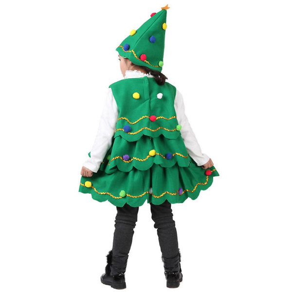Julgransdräkt Barn Pojkar Flickor Fancy Dress Xmas Cosplay Festantrekk 3-13 år 4-5 år