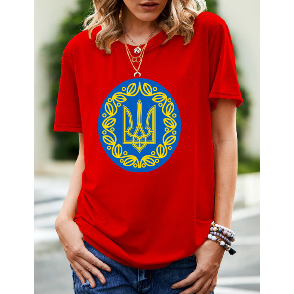 Stå med Ukraina V-ringad T-shirt Stop War Support Ukrainians Tee zdq