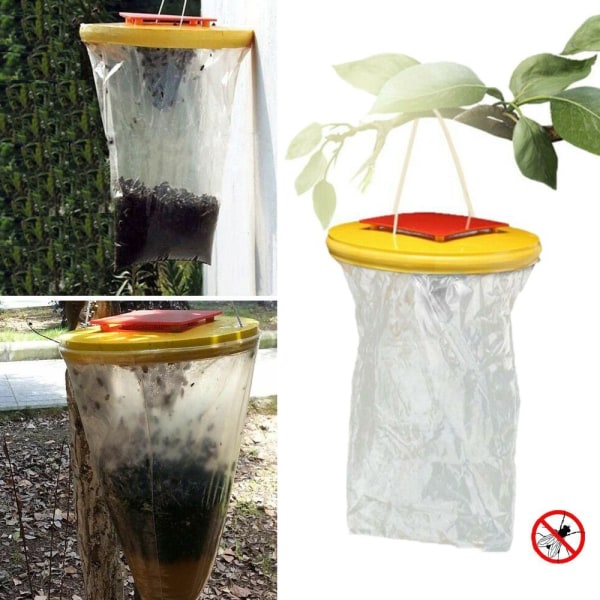Tuholaisansaloukku Punainen Top Lentoansaloukku Laukku Catcher Ripustettava Ripustettava Lentoloukku Ulkona 1PCS