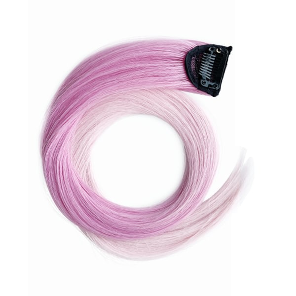 Clip-Type rakt hårförlängningsstycke Kvinnlig gradientfärg shape4
