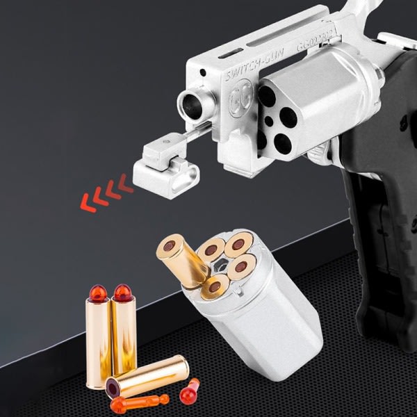 Legering venstre hjul metal model foldbar foldbar revolver switch - Hvid One Size