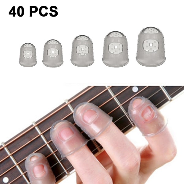 CDQ Silikon Gitarr Fingerskydd, Gitarr Fingertoppar, Finger
