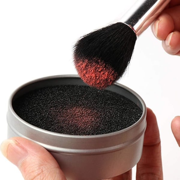 Harjan värinpoistoaine Sponge Dry Makeup Brush Quick Clean Sponge terva bort nyansfärg från sminkborste Perfekt för resor Makeup Brush Cleaner Tool (bru