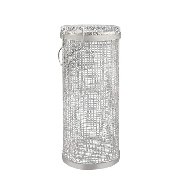 Rullende grillkurv, cylindrisk grillkurv i rustfrit stål 30x9x9cm 30x9x9cm