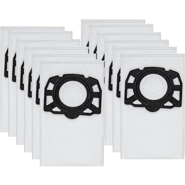 12-pakning KFI 487 filterposer støvsugerposer tilbehør for Karcher WD4,WD5,WD6,MV4,MV5,MV6,WD4.000...WD5.999,2.863-006.0