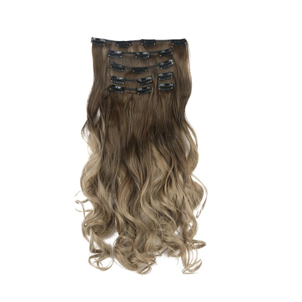 Clip in extensions hårförlängningar 7 delar syntetiska hårbitar M6PH613