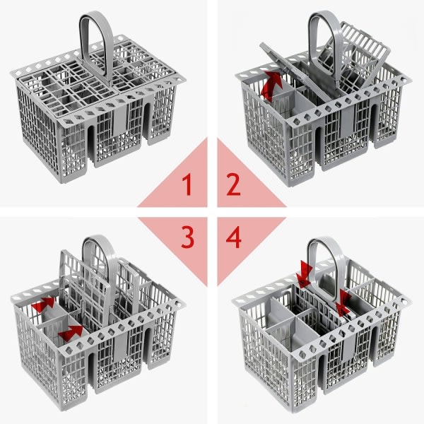 Bestickorg för diskmaskin (avtagbart handtag)