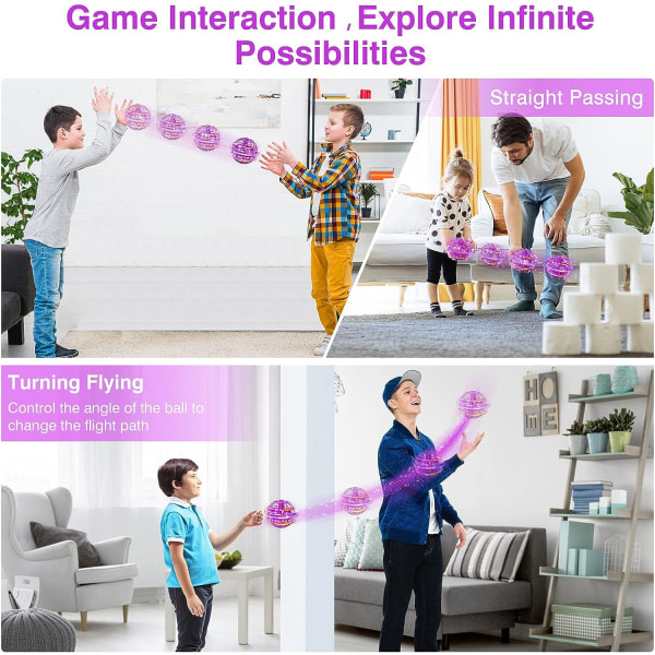 Flygende Orb Ball, 2023 oppgradert Flying Ball-leketøy, Håndkontrollert Boomerang Hover Ball, Flygende Spinner med uendelige triks, Kule leketøysgaver