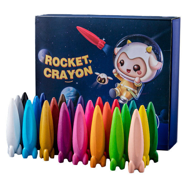 CDQ 24 farger romkritt for småbarn, giftfrie krittgaver,