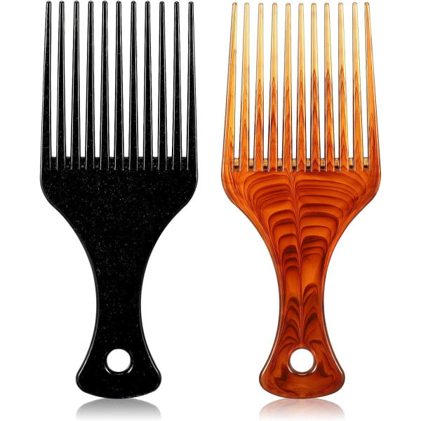 2-delad Afro Comb Antistatisk Afro hårborste Afro Comb Wide Teet