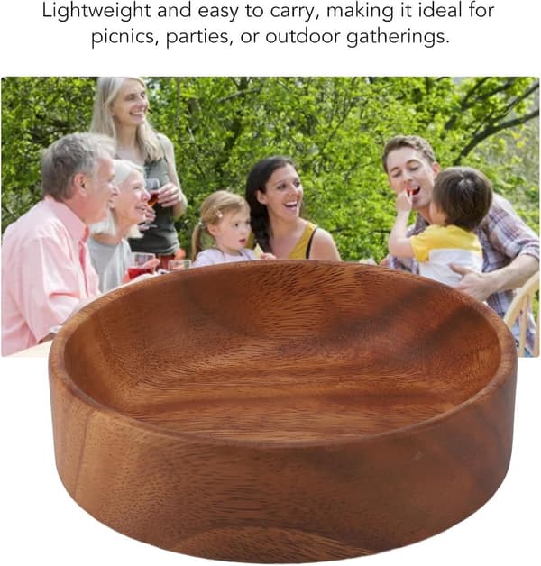 Small Round Wooden Bowl - Cozy Storage Solution for a Rustic Home Atmosphere