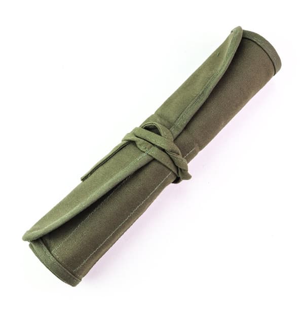 Canvas Rolling Brush Case - 22 Slots - 40.5x33 cm - Vegetable Pattern - Portable Painting Tool Storage - Brushes Not Included