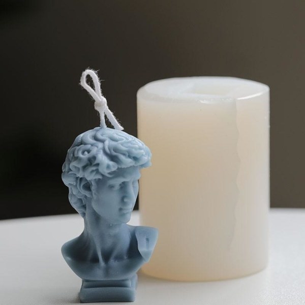 Ljusformar ljus stearinljus DIY gjutformar i silikonform LZ22069 Trumpetporträtt av David