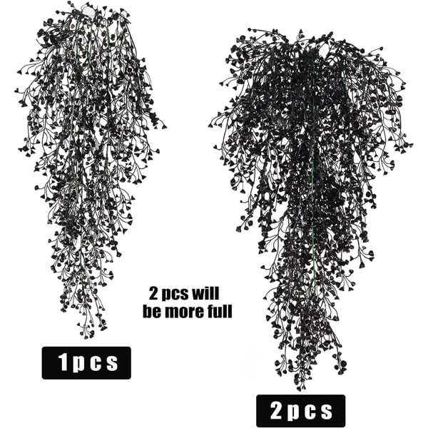 CDQ Vinrankor Falska 4-pack ormbunkar Stora konstgjorda växter Falska hängande växter Falska hängande växter Väggväxter färg 1